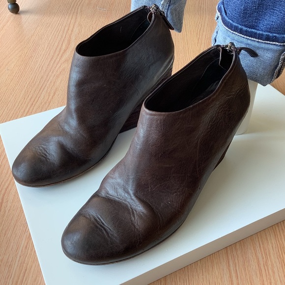 Marsell “ Brown Short Leather Wedge” - Picture 1 of 16